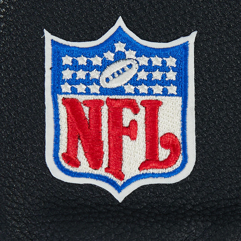 NFL PHILADELPHIA EAGLES MODERN ORIGINALS MEN'S RIB WOOL VARSITY JACKET (EGGSHELL/ BLACK) - Image 5