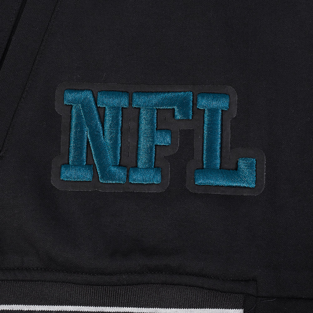 NFL PHILADELPHIA EAGLES PRO GAME DAY MEN'S DBL KNIT JACKET (BLACK/SILVER/WHITE) - Image 14