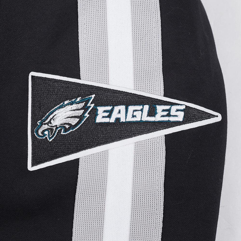 NFL PHILADELPHIA EAGLES PRO GAME DAY MEN'S DBL KNIT JACKET (BLACK/SILVER/WHITE) - Image 9