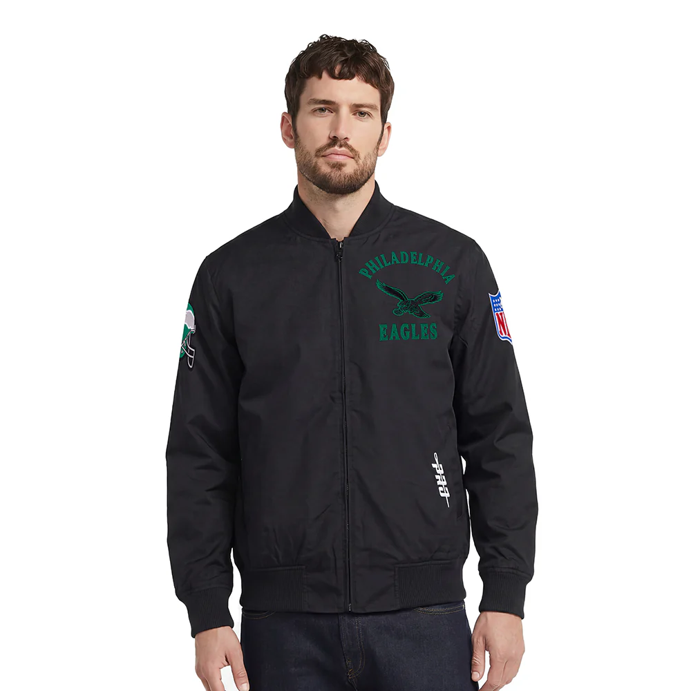 NFL PHILADELPHIA EAGLES FIRST TEAM MEN'S JACKET (BLACK)