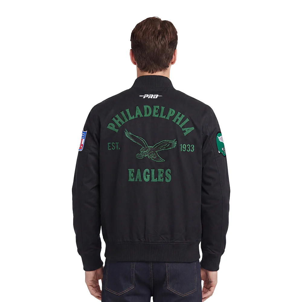 NFL PHILADELPHIA EAGLES FIRST TEAM MEN'S JACKET (BLACK) - Image 2