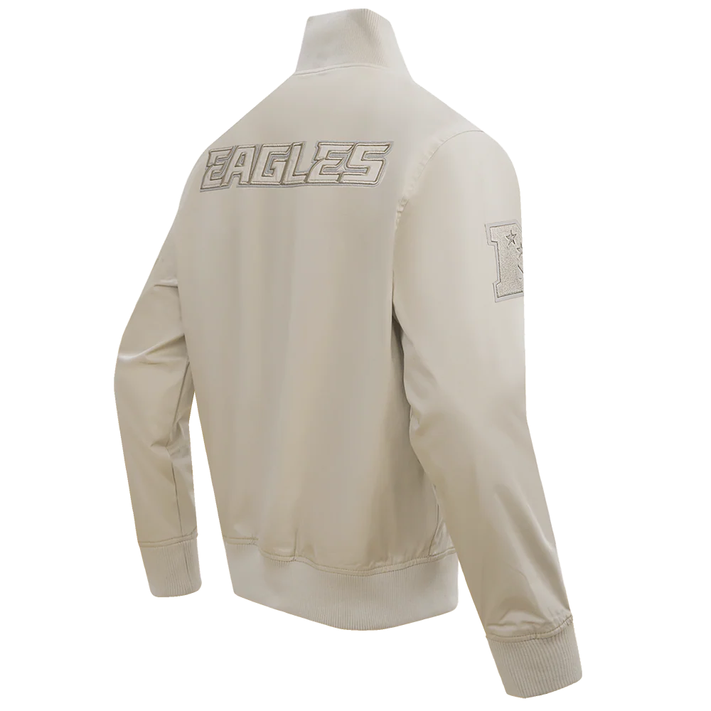 NFL PHILADELPHIA EAGLES NEUTRAL MEN'S TWILL JACKET (TAUPE) - Image 4