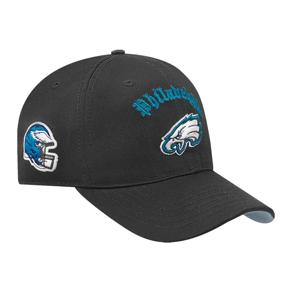 NFL PHILADELPHIA EAGLES OLD ENGLISH MEN'S DAD HAT (BLACK) - Image 2
