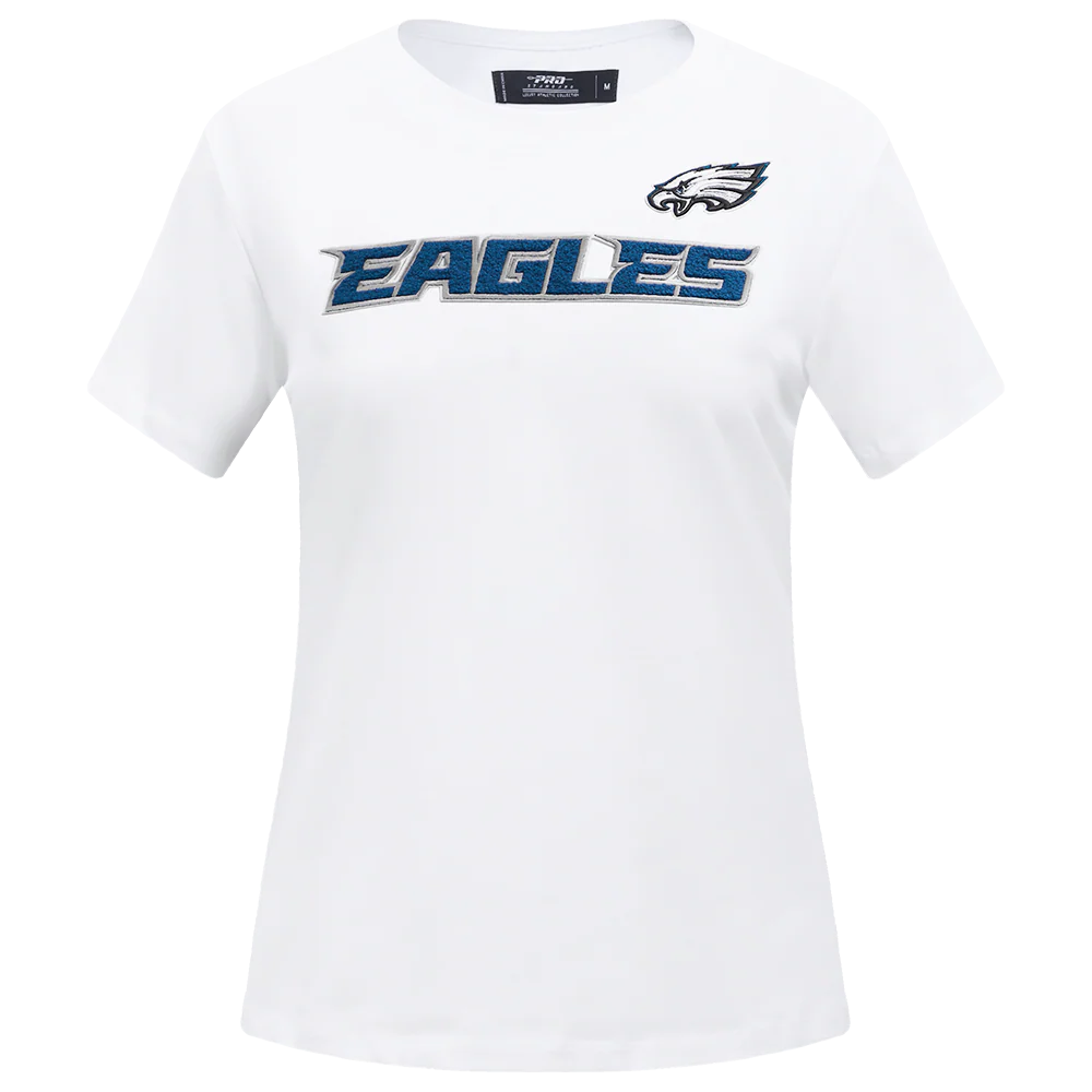 NFL PHILADELPHIA EAGLES CLASSIC SHORT SLEEVE WOMEN'S SINGLE JERSEY SLIM FIT TEE (WHITE)