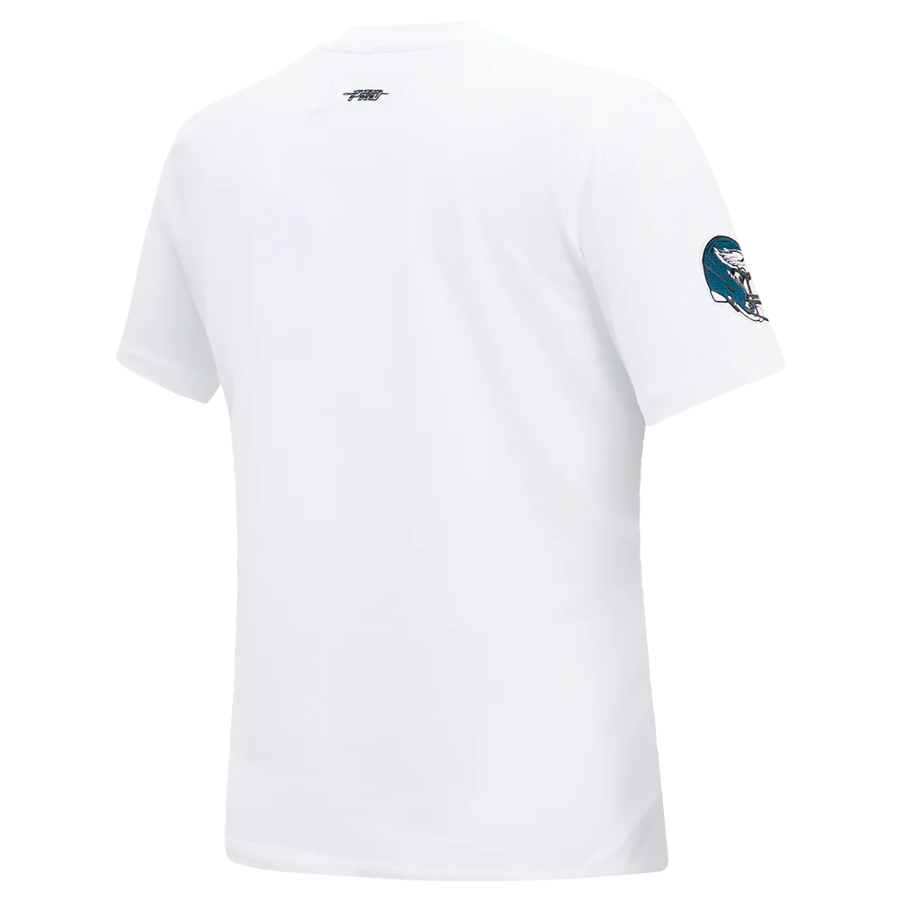 NFL PHILADELPHIA EAGLES CLASSIC SHORT SLEEVE WOMEN'S SINGLE JERSEY SLIM FIT TEE (WHITE) - Image 4