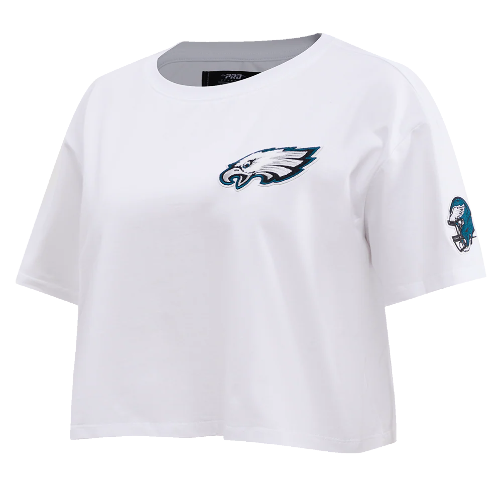 NFL PHILADELPHIA EAGLES CLASSIC WOMEN'S SINGLE JERSEY BOXY TEE (WHITE) - Image 2