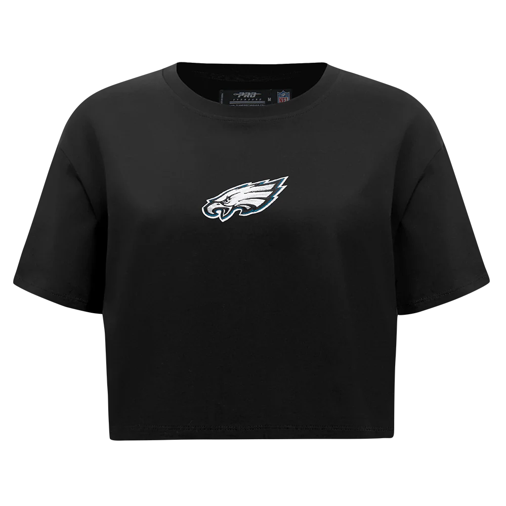 NFL PHILADELPHIA EAGLES WINGSPAN WOMEN'S SJ BOXY TEE (BLACK) - Image 3