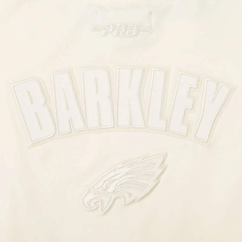 NFL PHILADELPHIA EAGLES SAQUON BARKLEY #26 NEUTRAL WOMEN'S SJ BOXY TEE (EGGSHELL) - Image 5
