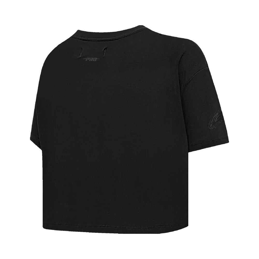 NFL PHILADELPHIA EAGLES NEUTRAL WOMEN'S BOXY TEE (BLACK) - Image 4