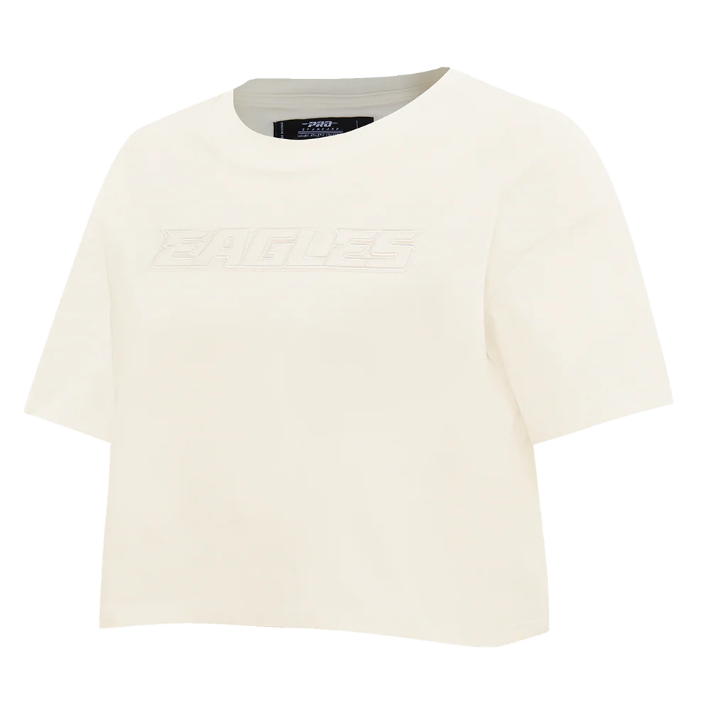 NFL PHILADELPHIA EAGLES NEUTRAL WOMEN'S BOXY TEE (EGGSHELL) - Image 2