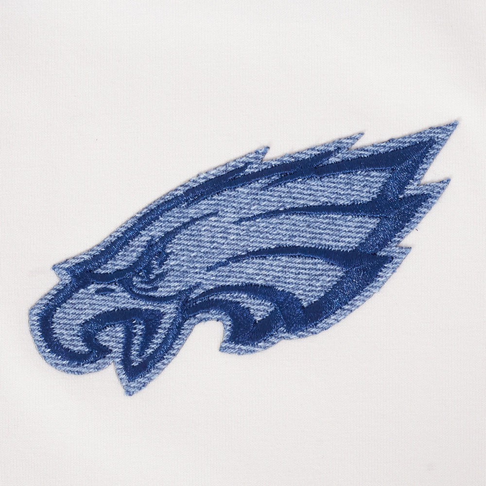 NFL PHILADELPHIA EAGLES VARSITY BLUES WOMEN'S BOXY TEE (LINEN) - Image 6