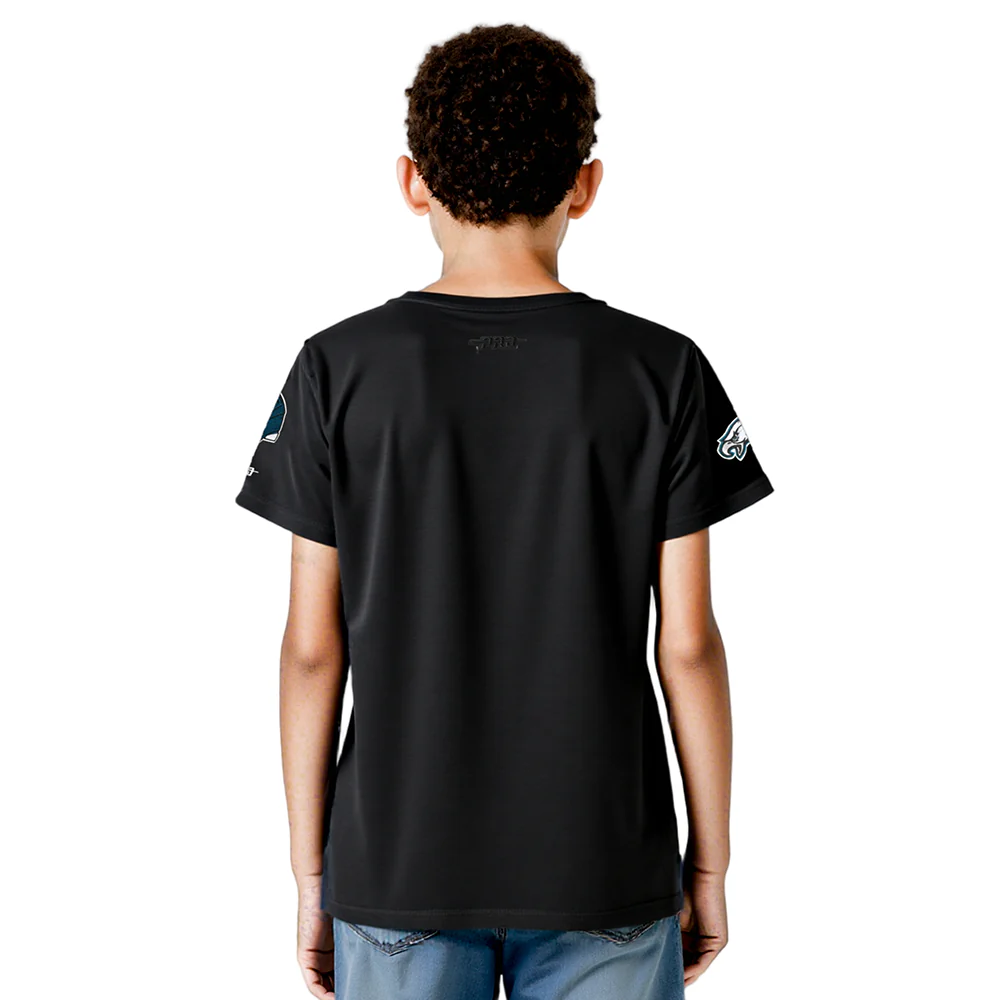 NFL PHILADELPHIA EAGLES CLASSIC SINGLE JERSEY BIG BOYS SINGLE JERSEY TEE (BLACK) - Image 2