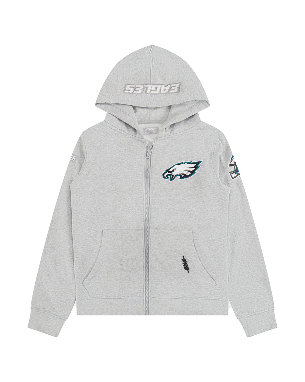 NFL PHILADELPHIA EAGLES CLASSIC BIG BOY'S FLC FZ PO HOODIE (HEATHER GREY)