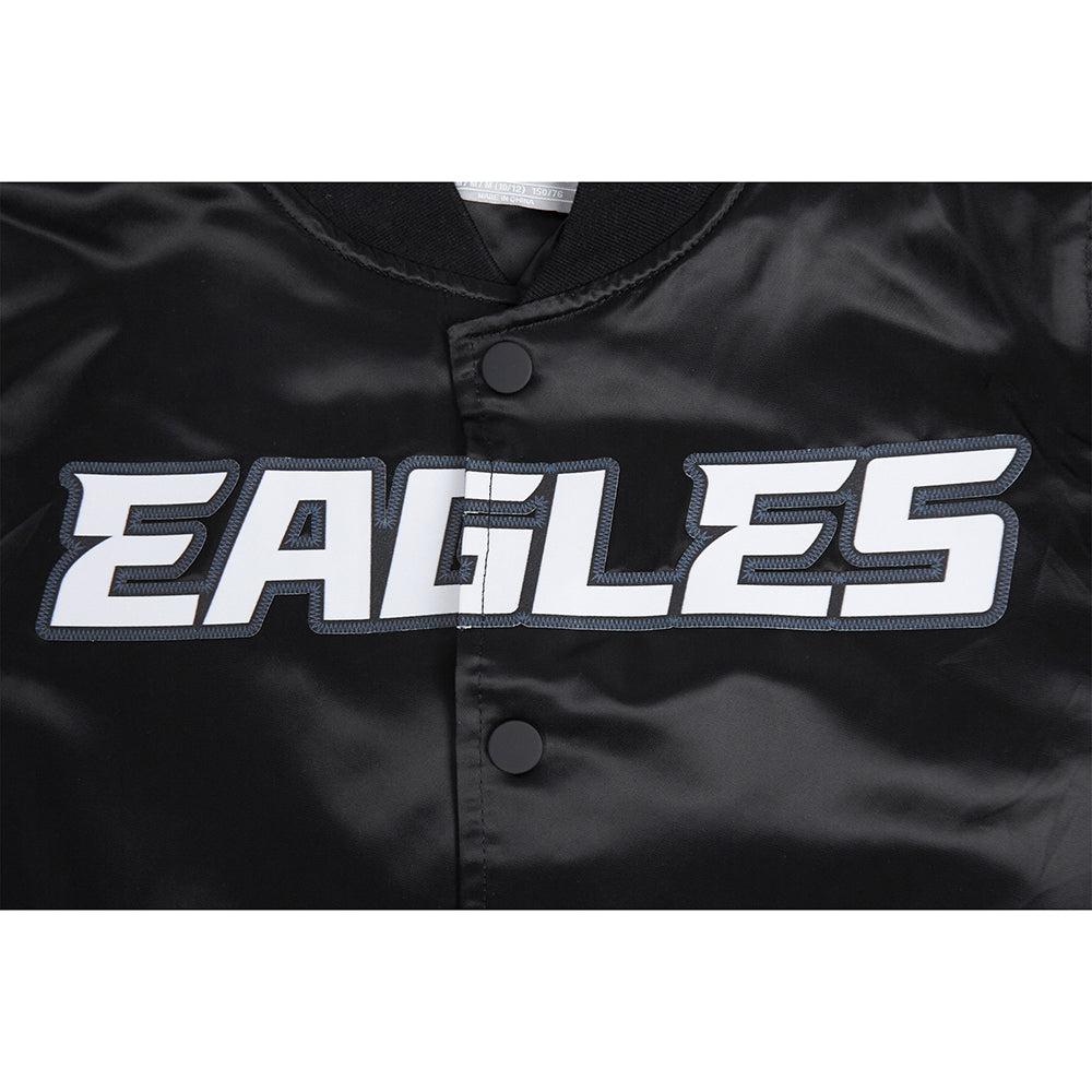 NFL PHILADELPHIA EAGLES CLASSIC BIG BOYS SATIN JACKET (BLACK) - Image 15