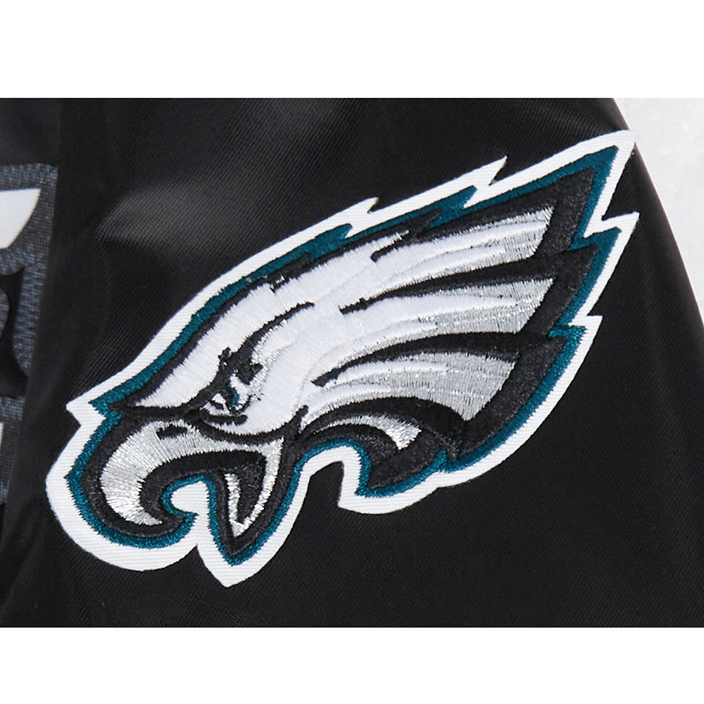 NFL PHILADELPHIA EAGLES CLASSIC BIG BOYS SATIN JACKET (BLACK) - Image 6