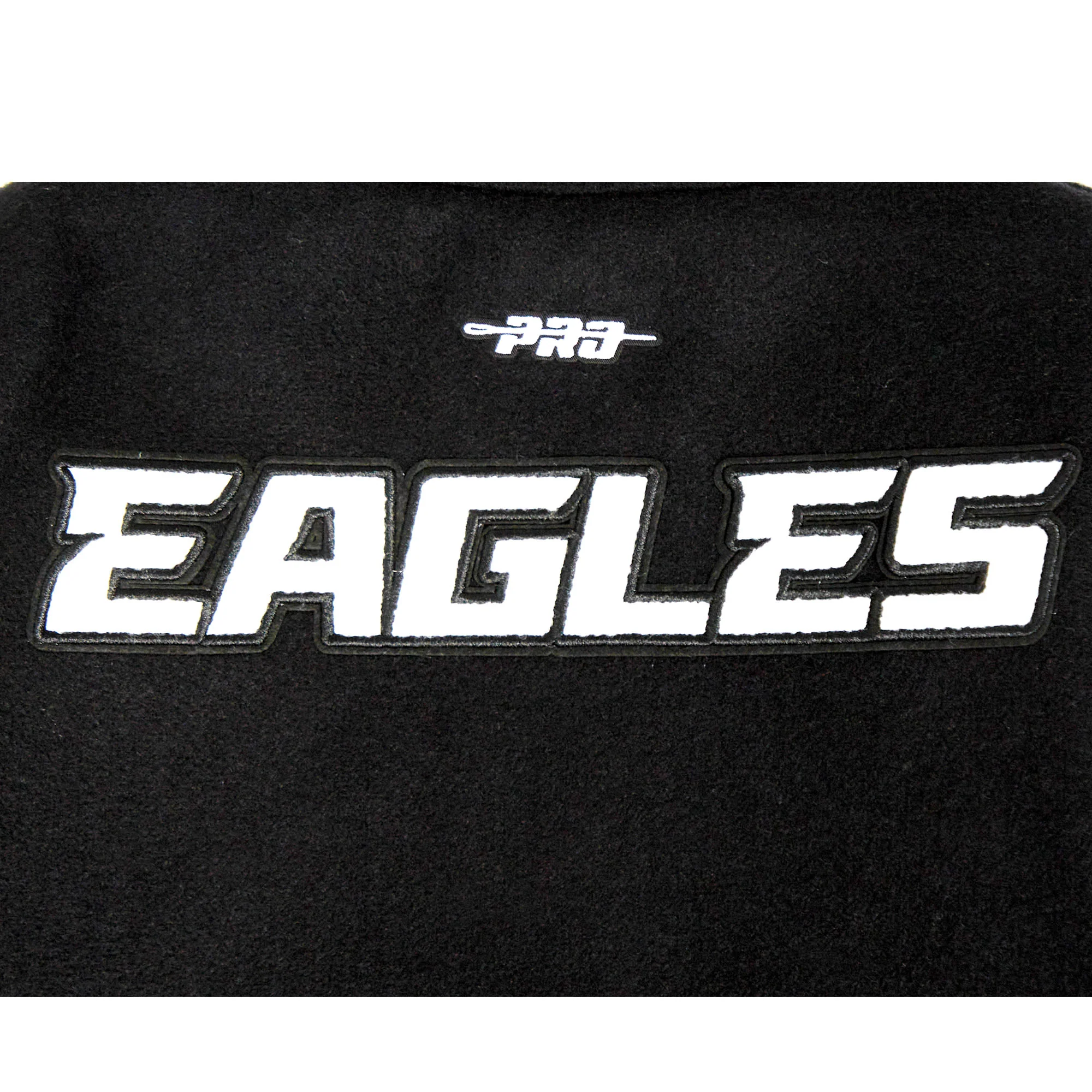 NFL PHILADELPHIA EAGLES CLASSIC BIG BOYS WOOL VARSITY JACKET (BLACK/WHITE) - Image 5