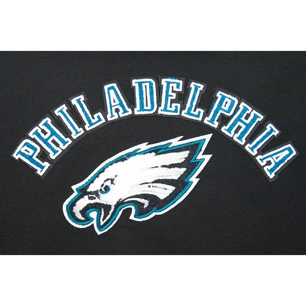 NFL PHILADELPHIA EAGLES CLASSIC BIG GIRL'S FLC CREWNECK (BLACK) - Image 6