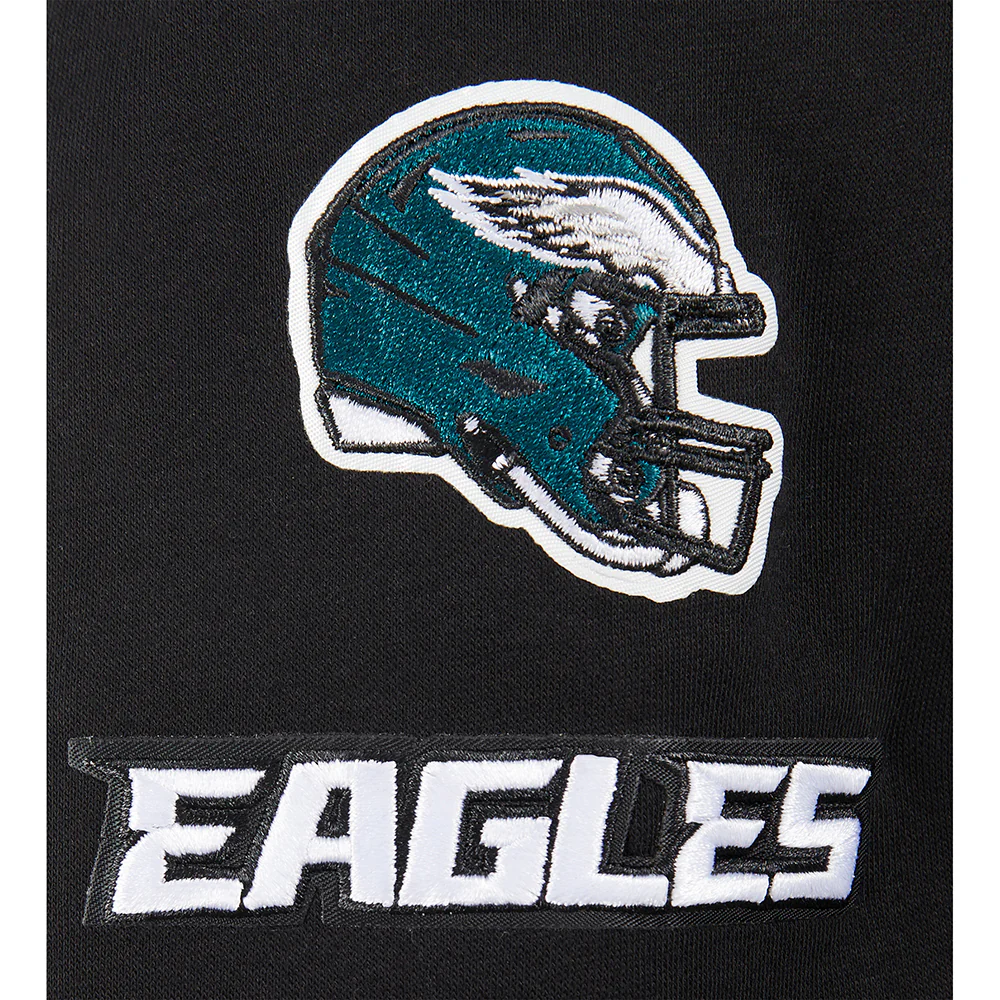 NFL PHILADELPHIA EAGLES CLASSIC BIG GIRLS FLEECE FULL ZIP HOODIE (BLACK) - Image 7