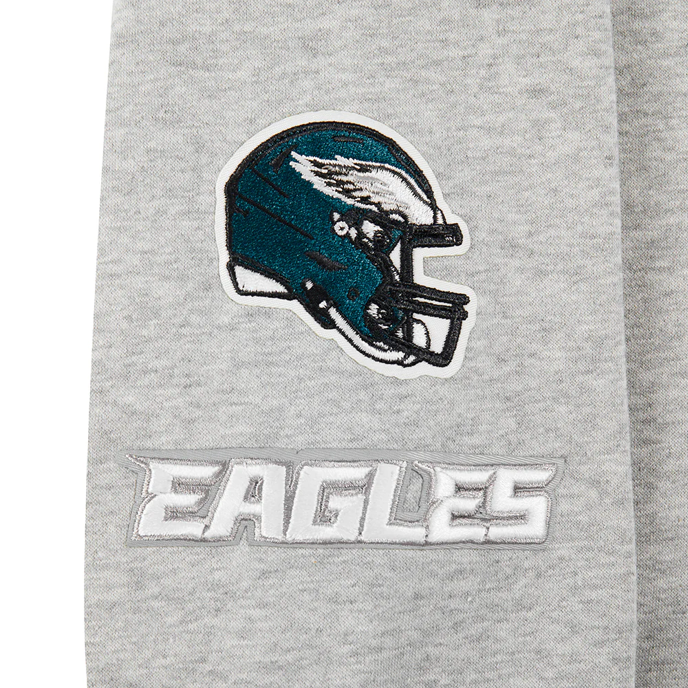 NFL PHILADELPHIA EAGLES CLASSIC BIG GIRL'S FLC FZ HOODIE (HEATHER GREY) - Image 7