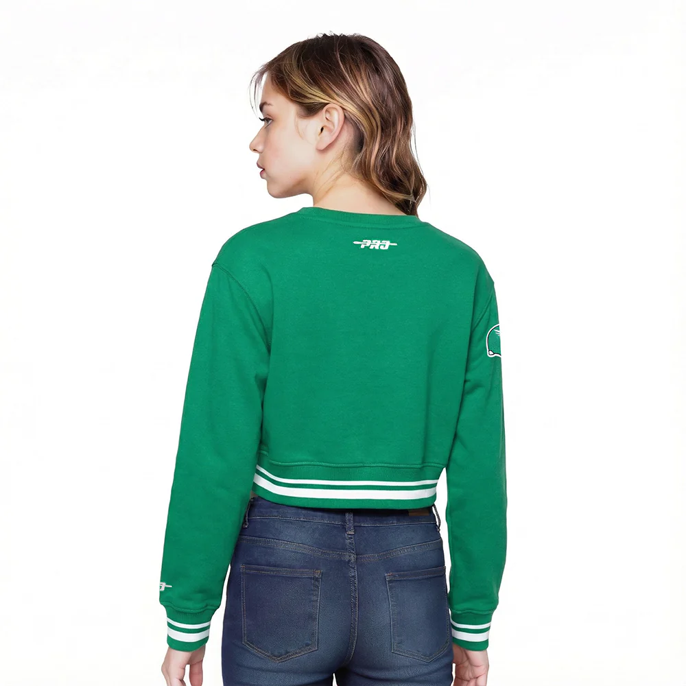 NFL PHILADELPHIA EAGLES RETRO CLASSICS BIG GIRL'S RIB FLEECE CREWNECK (KELLY GREEN) - Image 2