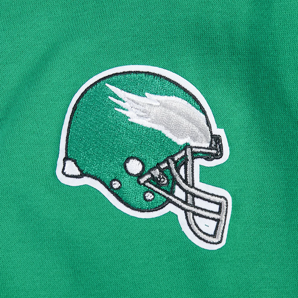 NFL PHILADELPHIA EAGLES RETRO CLASSICS BIG GIRL'S RIB FLEECE CREWNECK (KELLY GREEN) - Image 5