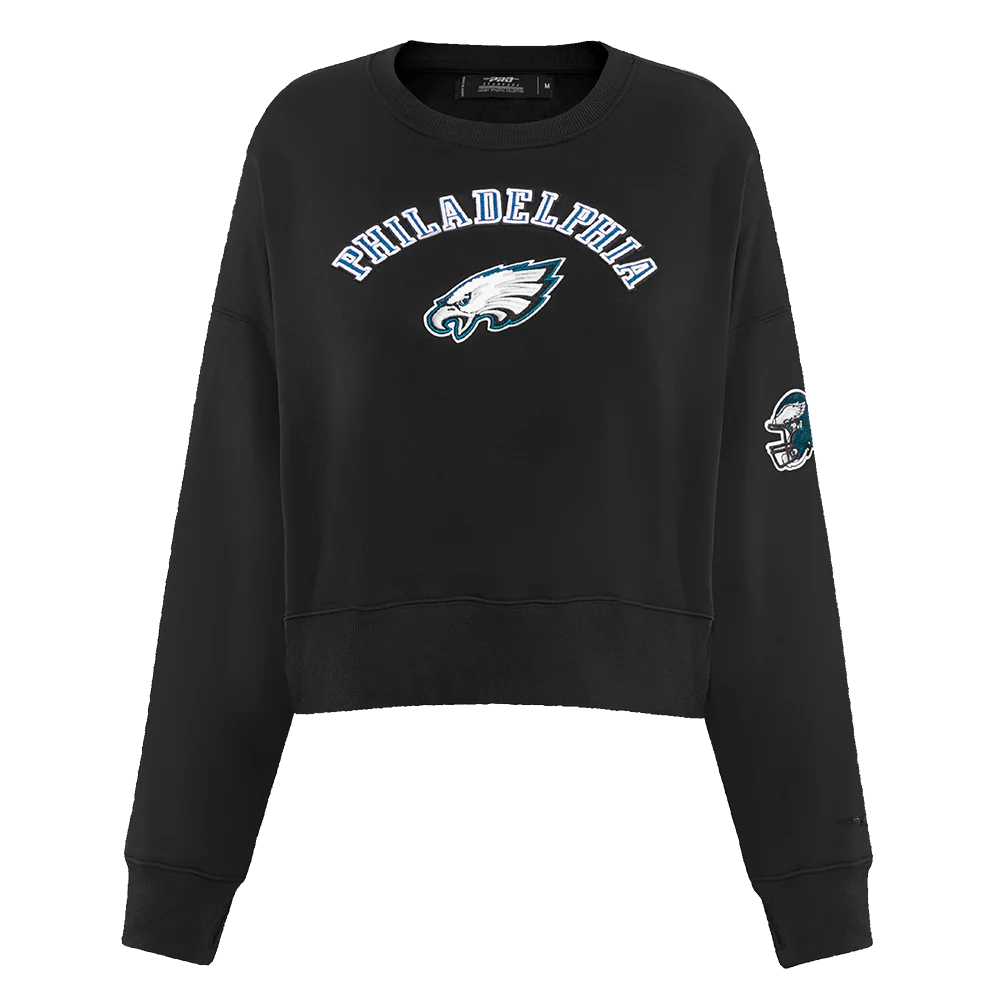 NFL PHILADELPHIA EAGLES CLASSIC WOMEN'S CREWNECK (BLACK)