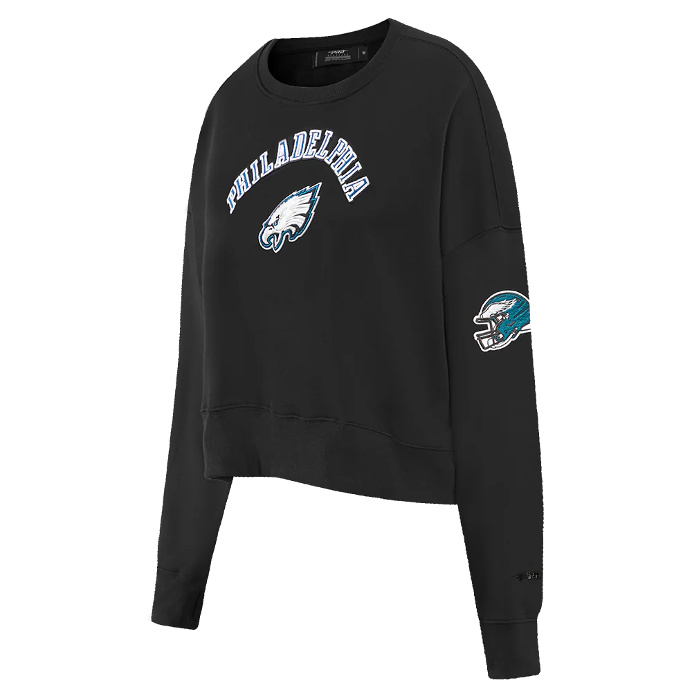 NFL PHILADELPHIA EAGLES CLASSIC WOMEN'S CREWNECK (BLACK) - Image 2