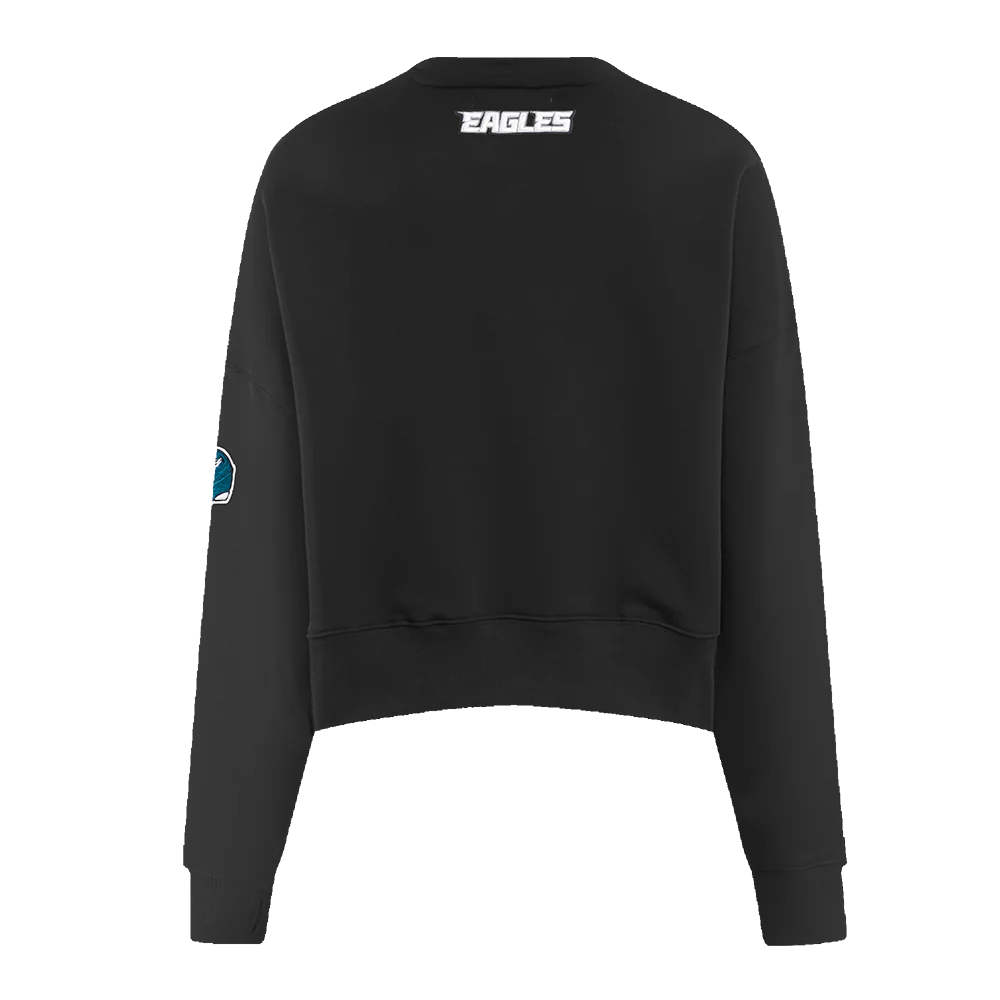 NFL PHILADELPHIA EAGLES CLASSIC WOMEN'S CREWNECK (BLACK) - Image 3