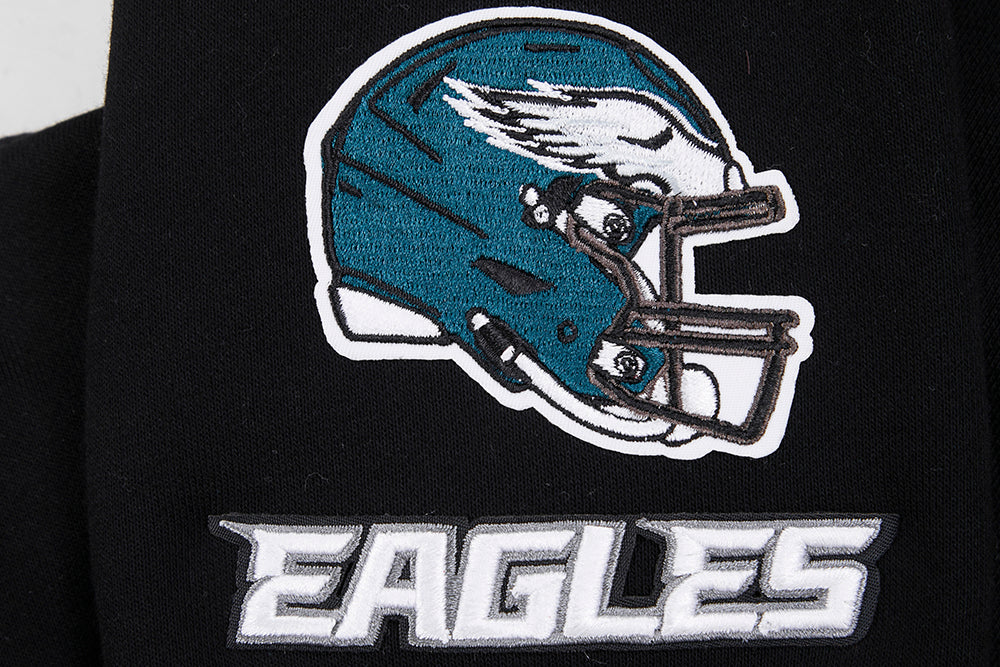 NFL PHILADELPHIA EAGLES CLASSIC WOMEN'S FLEECE CROPPED PULLOVER HOODIE (BLACK) - Image 5
