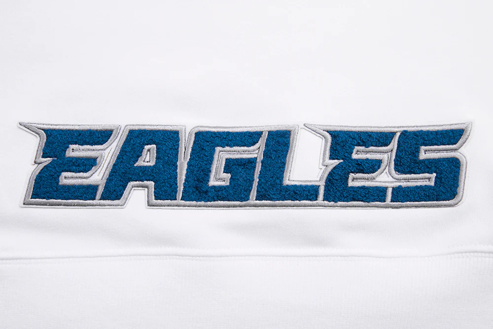 NFL PHILADELPHIA EAGLES CLASSIC WOMEN'S FLEECE CROPPED PULLOVER HOODIE (WHITE) - Image 5