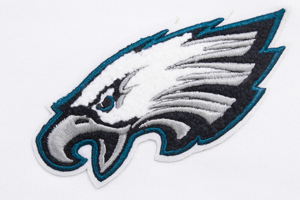 NFL PHILADELPHIA EAGLES CLASSIC WOMEN'S FLEECE CROPPED PULLOVER HOODIE (WHITE) - Image 6