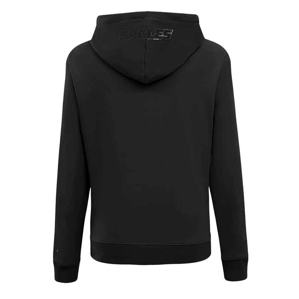 NFL PHILADELPHIA EAGLES TRIPLE BLACK WOMEN'S FLEECE PULLOVER HOODIE (TRIPLE BLACK WOMEN'S) - Image 10