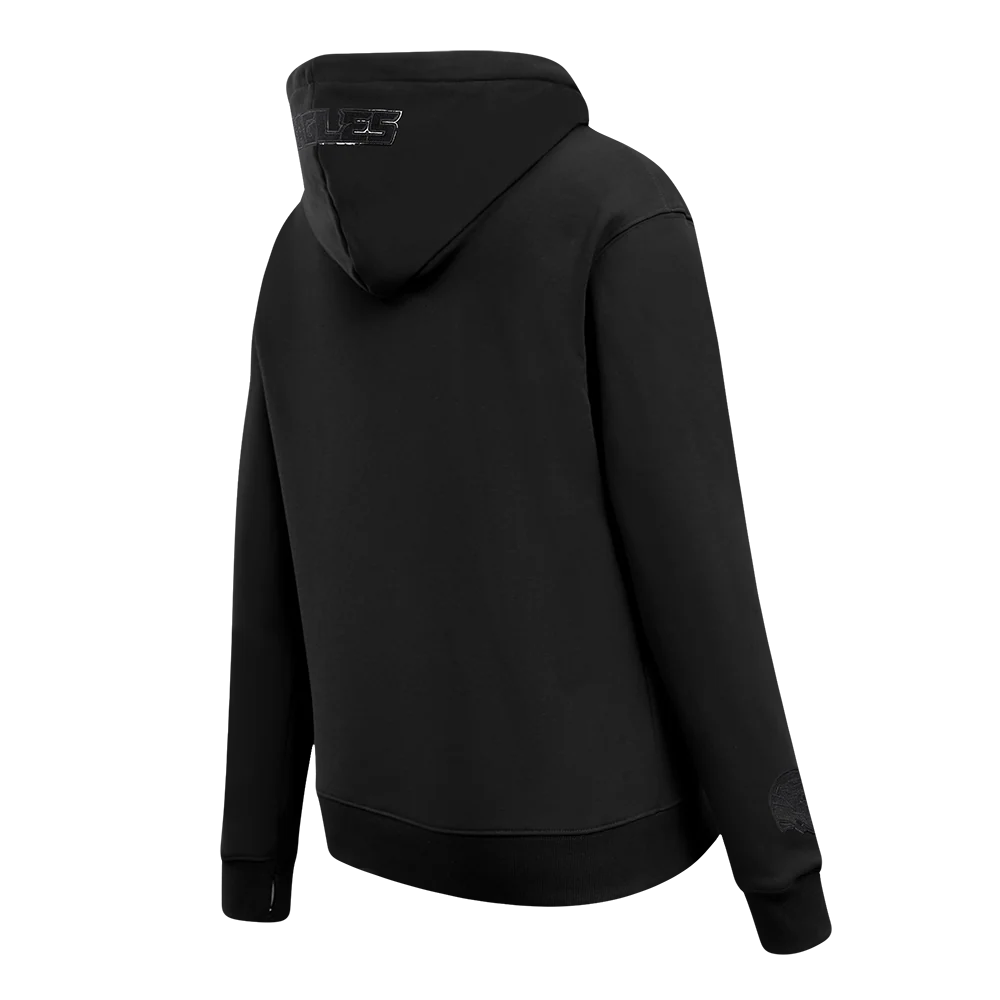 NFL PHILADELPHIA EAGLES TRIPLE BLACK WOMEN'S FLEECE PULLOVER HOODIE (TRIPLE BLACK WOMEN'S) - Image 4