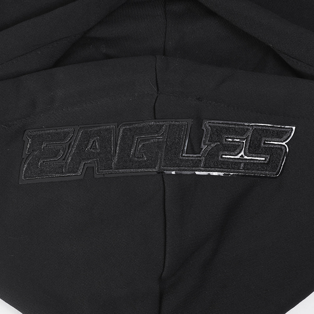 NFL PHILADELPHIA EAGLES TRIPLE BLACK WOMEN'S FLEECE PULLOVER HOODIE (TRIPLE BLACK WOMEN'S) - Image 7