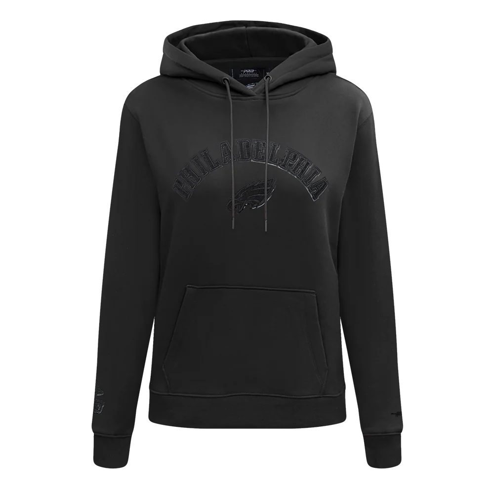 NFL PHILADELPHIA EAGLES TRIPLE BLACK WOMEN'S FLEECE PULLOVER HOODIE (TRIPLE BLACK WOMEN'S) - Image 8