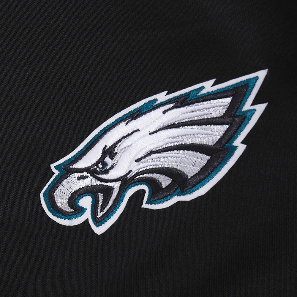 NFL PHILADELPHIA EAGLES WINGSPAN WOMEN'S FLEECE CREWNECK (BLACK) - Image 10