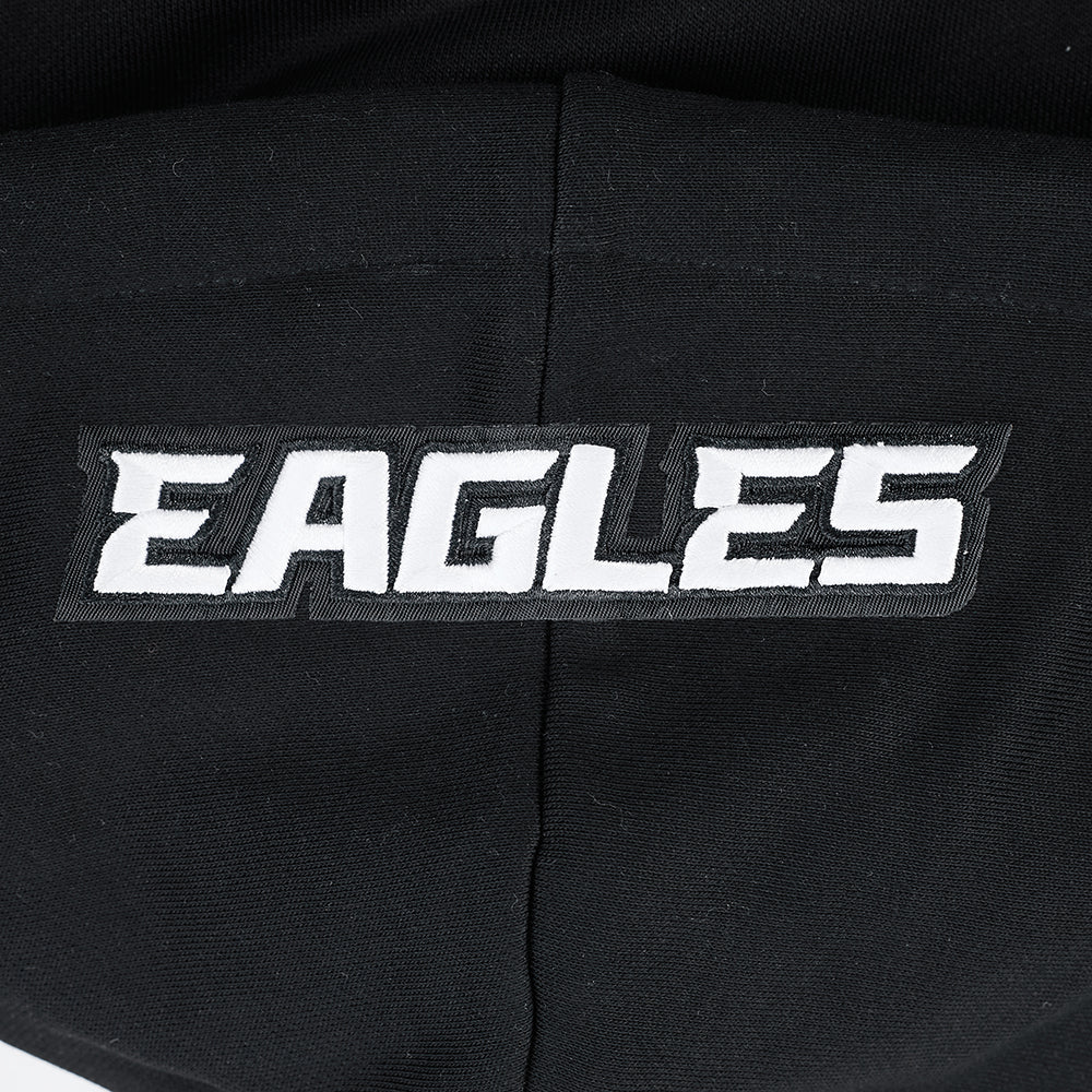 NFL PHILADELPHIA EAGLES WINGSPAN WOMEN'S FLC CROPPED PO HOODIE (BLACK) - Image 9