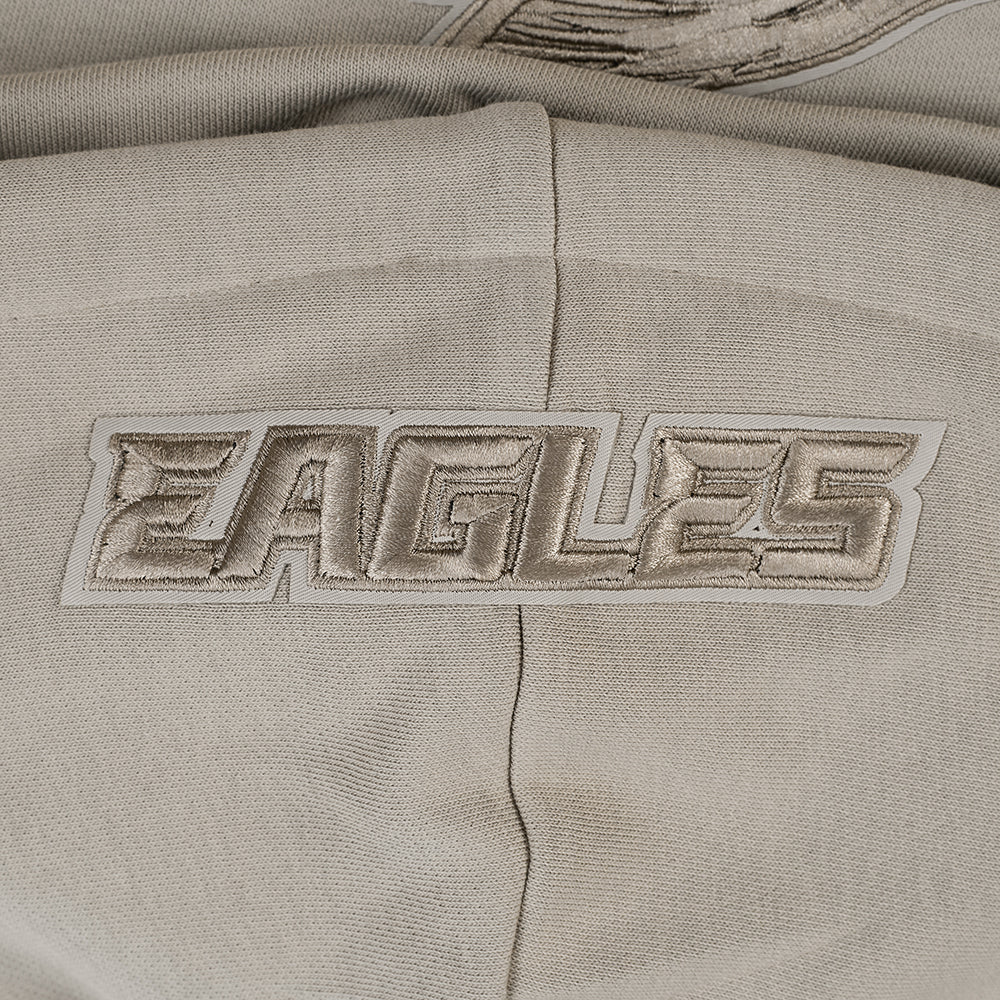 NFL PHILADELPHIA EAGLES WINGSPAN WOMEN'S FLC CROPPED PO HOODIE (TAUPE) - Image 8