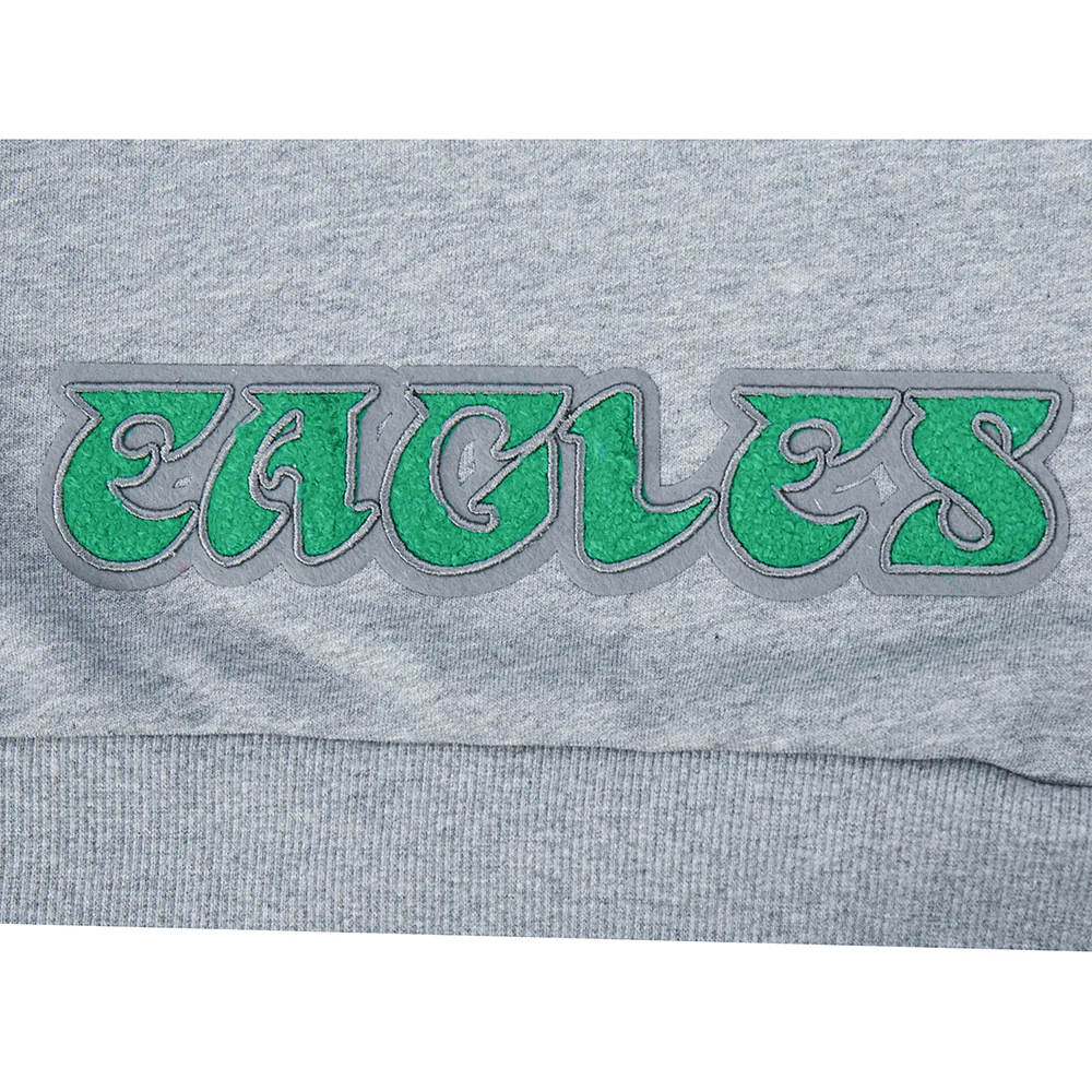 NFL PHILADELPHIA EAGLES BEST OF WOMEN'S STANDARD FLC CREWNECK (DARK HEATHER GRAY) - Image 5