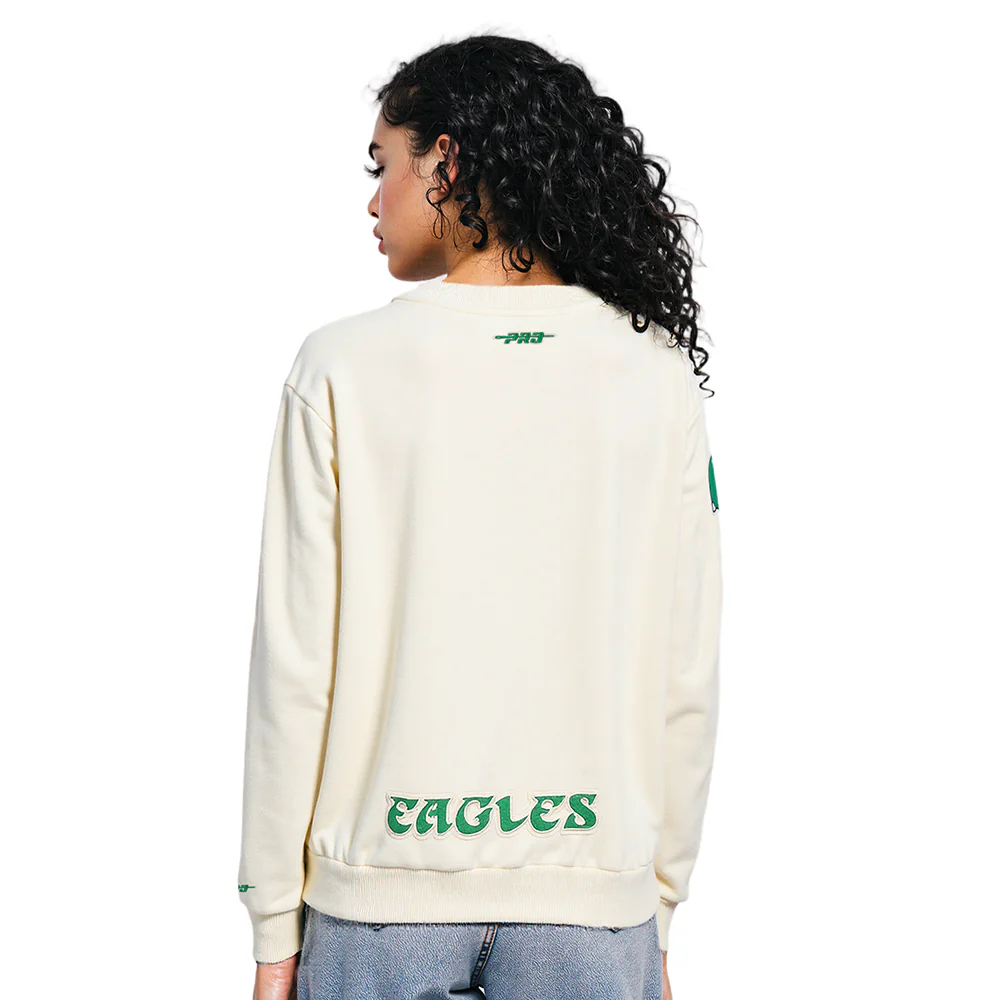 NFL PHILADELPHIA EAGLES BEST OF WOMEN'S STANDARD FLC CREWNECK (EGGSHELL) - Image 10