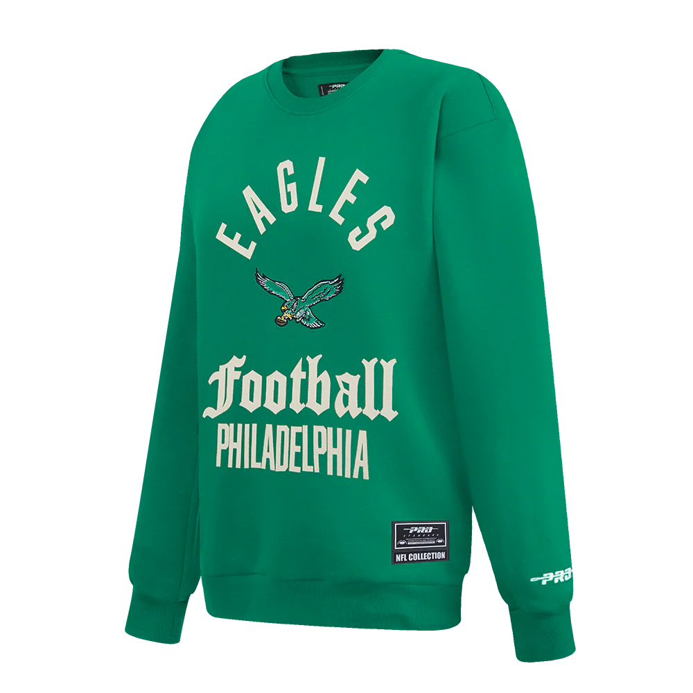 NFL PHILADELPHIA EAGLES MODERN ORIGINALS WOMEN'S STANDARD FLC CREWNECK (KELLY GREEN) - Image 3