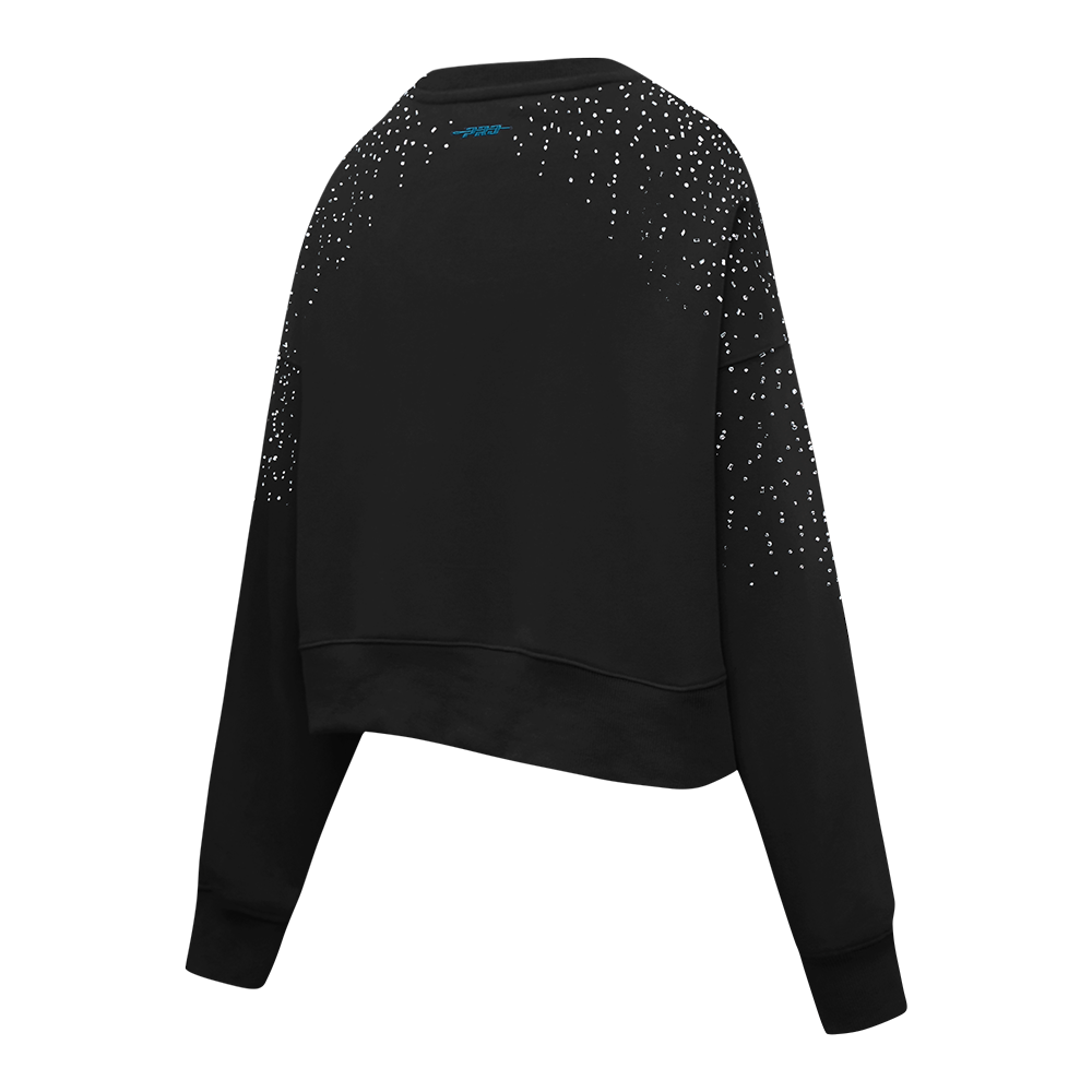 NFL PHILADELPHIA EAGLES LEGACY WOMEN'S FLC CREWNECK (BLACK) - Image 4