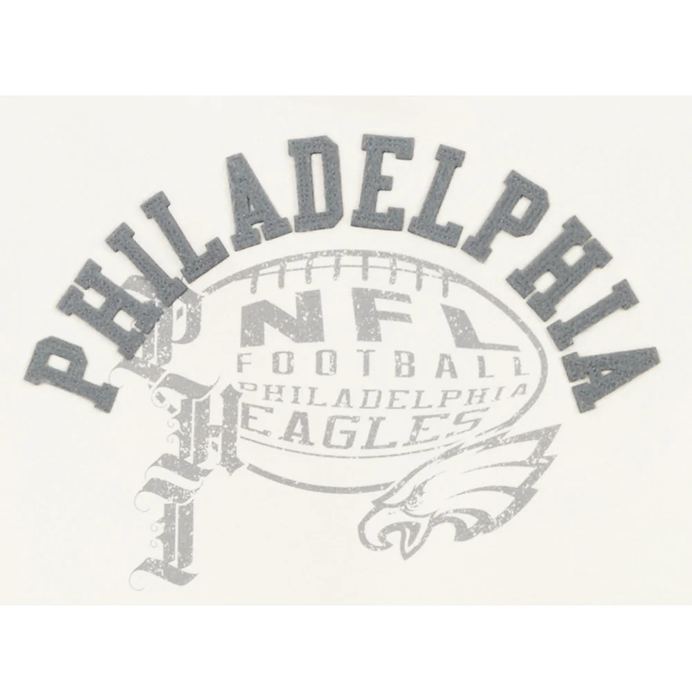 NFL PHILADELPHIA EAGLES STREET TEAM WOMEN'S FLC CREWNECK (EGGSHELL) - Image 8
