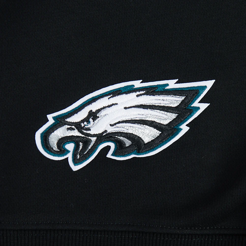 NFL PHILADELPHIA EAGLES SAQUON BARKLEY #26 CLASSIC PNN WOMEN'S FLC CREWNECK (BLACK) - Image 6