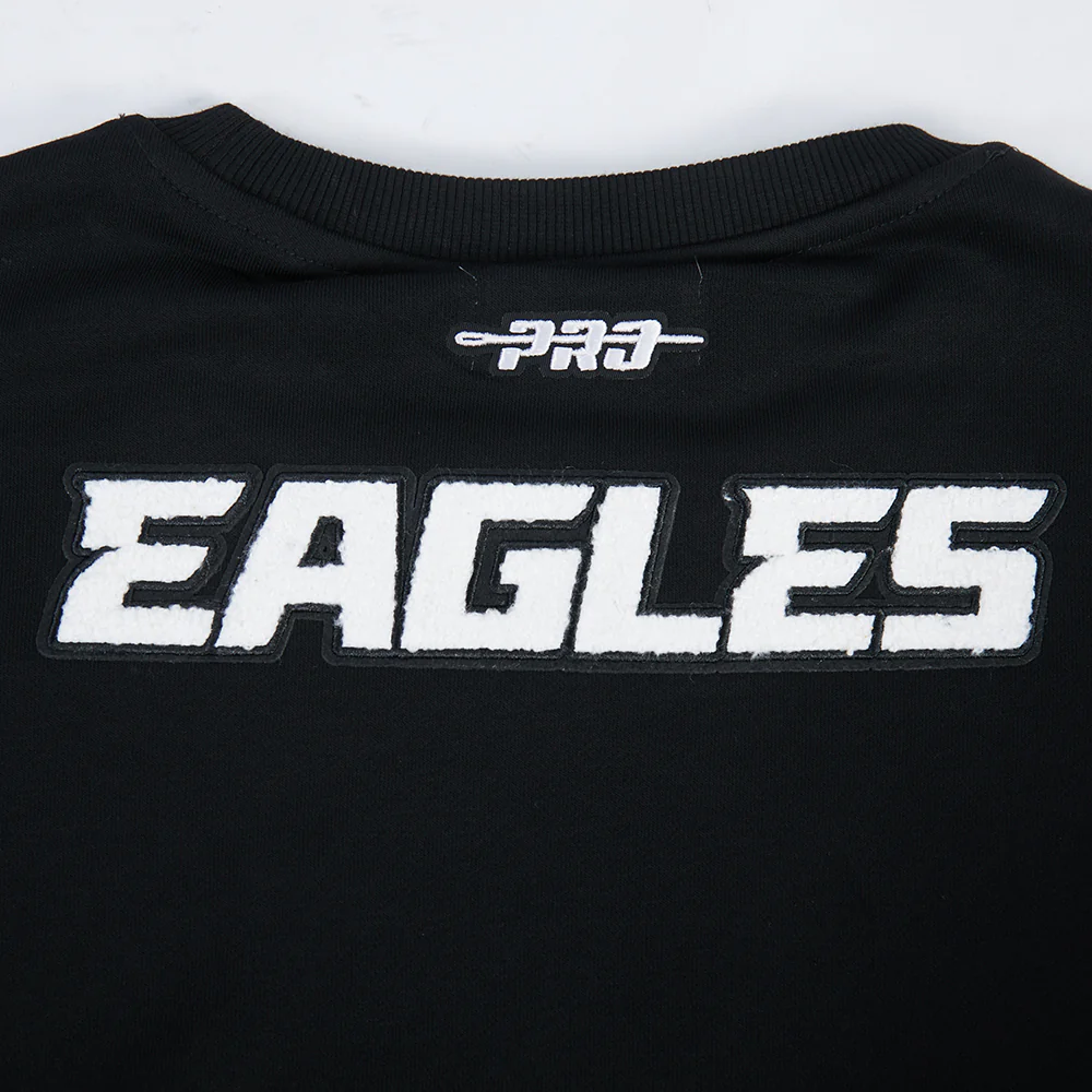 NFL PHILADELPHIA EAGLES SAQUON BARKLEY #26 CLASSIC PNN WOMEN'S FLC CREWNECK (BLACK) - Image 8