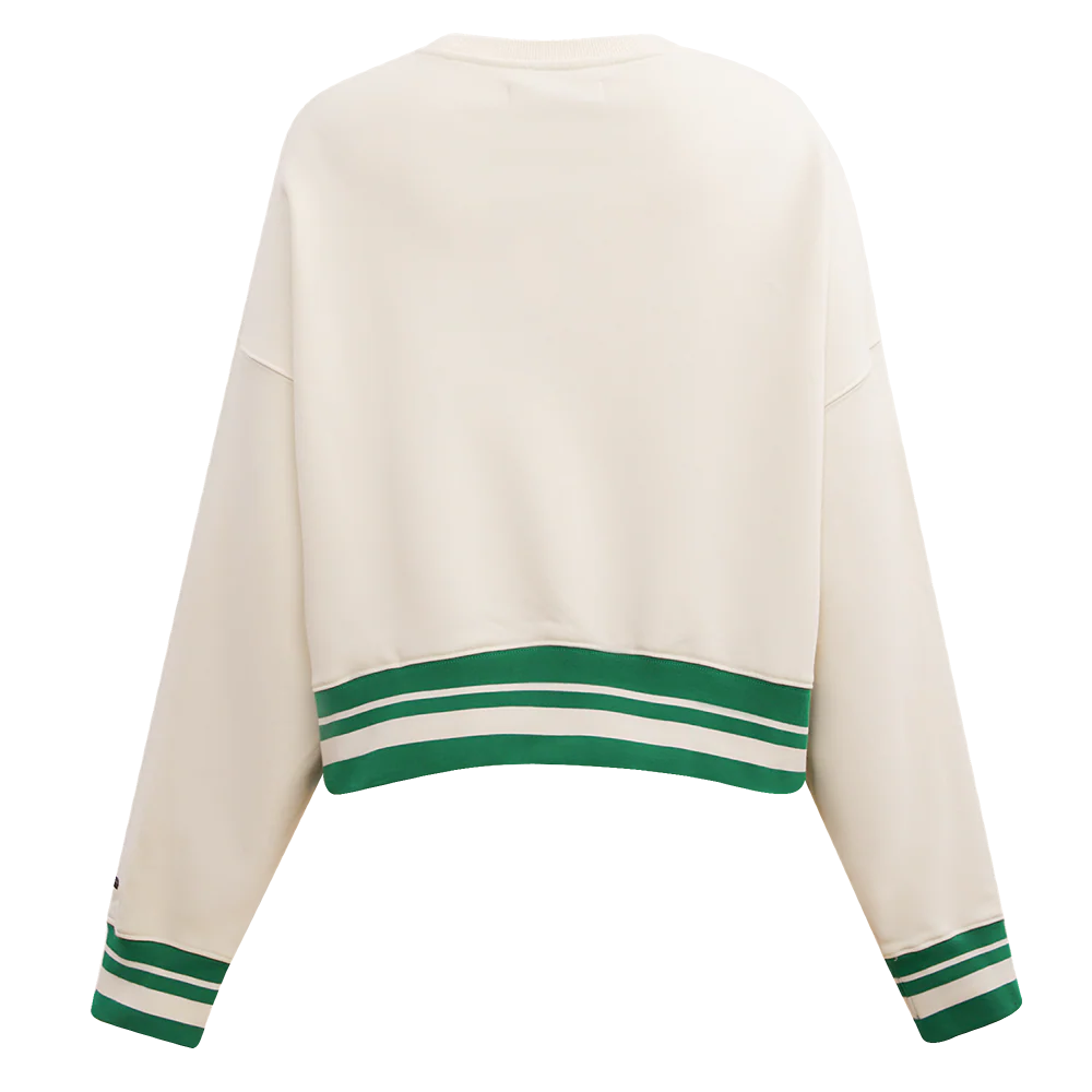 NFL PHILADELPHIA EAGLES RETRO CLASSIC WOMEN'S CREWNECK (EGGSHELL/KELLY GREEN) - Image 8
