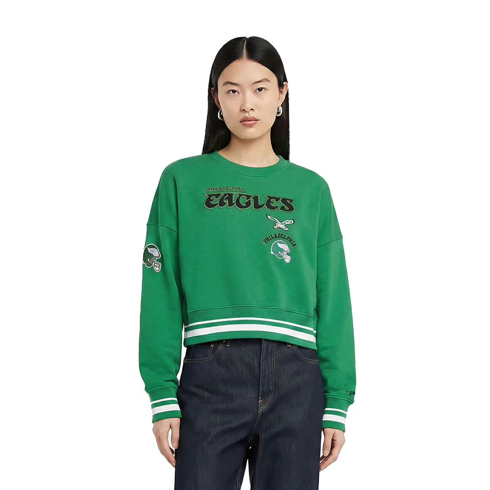 NFL PHILADELPHIA EAGLES RETRO CLASSIC WOMEN'S CREWNECK (KELLY GREEN)