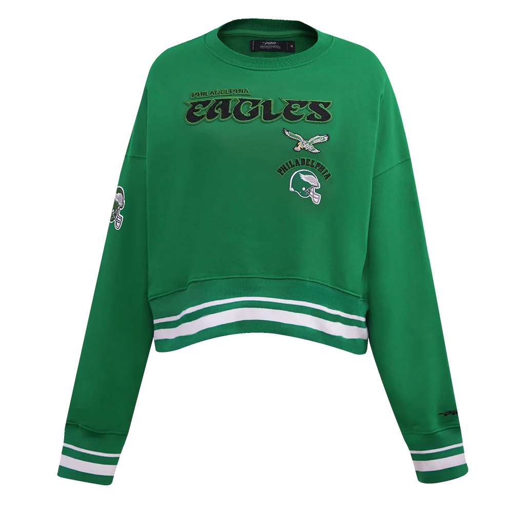 NFL PHILADELPHIA EAGLES RETRO CLASSIC WOMEN'S CREWNECK (KELLY GREEN) - Image 3