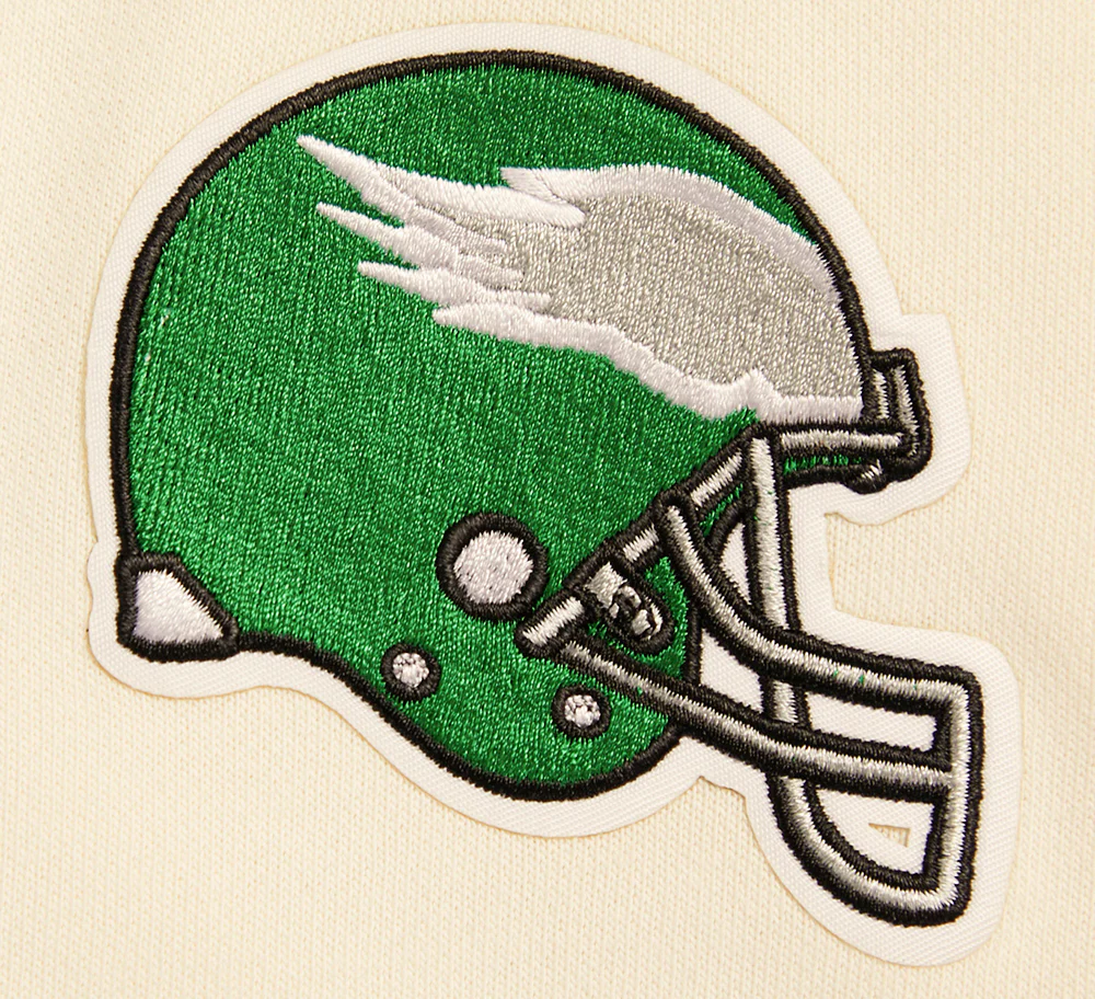 NFL PHILADELPHIA EAGLES RETRO CLASSIC WOMEN'S CROPPED PULLOVER HOODIE (EGGSHELL/KELLY GREEN) - Image 11