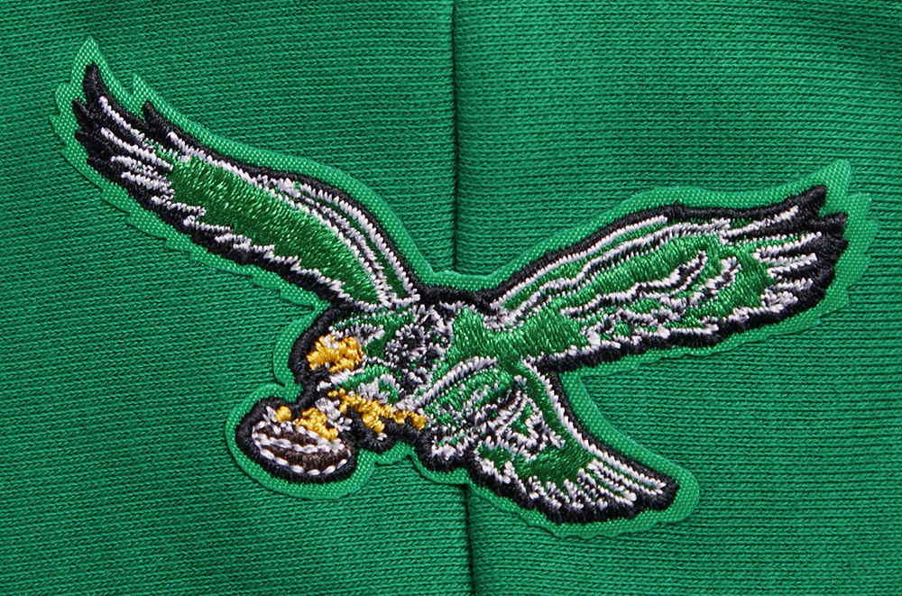 NFL PHILADELPHIA EAGLES RETRO CLASSIC WOMEN'S CROPPED PULLOVER HOODIE (KELLY GREEN) - Image 5